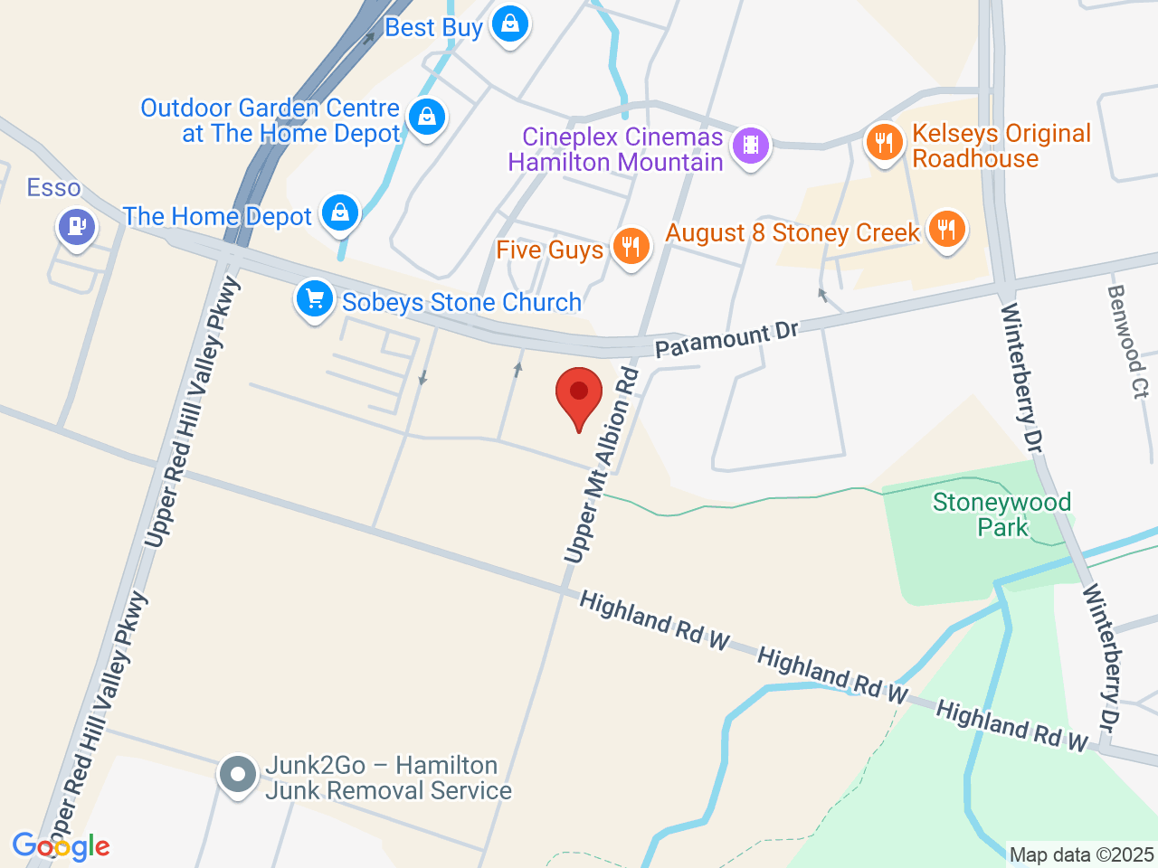 Street map for Sessions Cannabis, 1786 Stone Church Rd E Unit 4, Stoney Creek ON