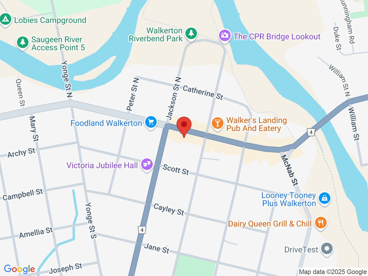 Street map for Discounted Cannabis, 229 Durham St E, Walkerton ON