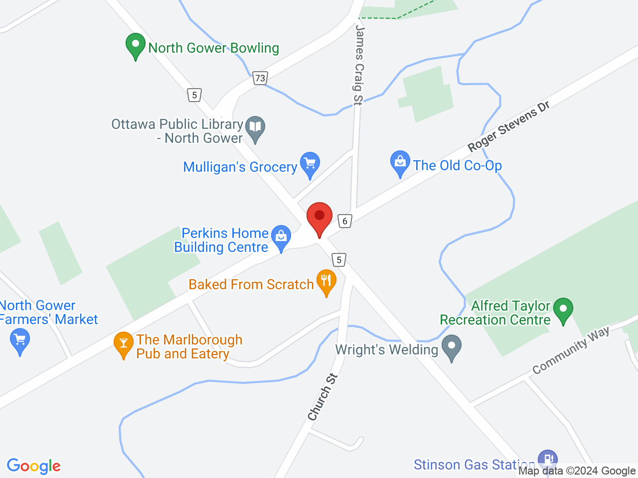 Street map for Cannabis Xpress, 2333 Church St, Unit 3, North Gower ON