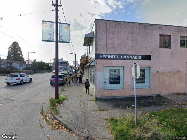 Street view for Affinity Cannabis Store, 5403 Victoria Dr., Vancouver BC