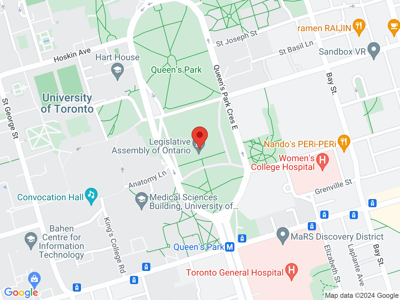 Street map for Ontario Cannabis Store (OCS), 111 Wellesley St W, Toronto ON
