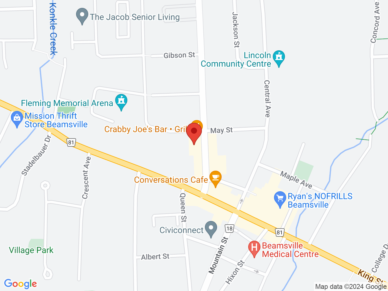 Street map for T Cannabis, 4322 Ontario St, Beamsville ON