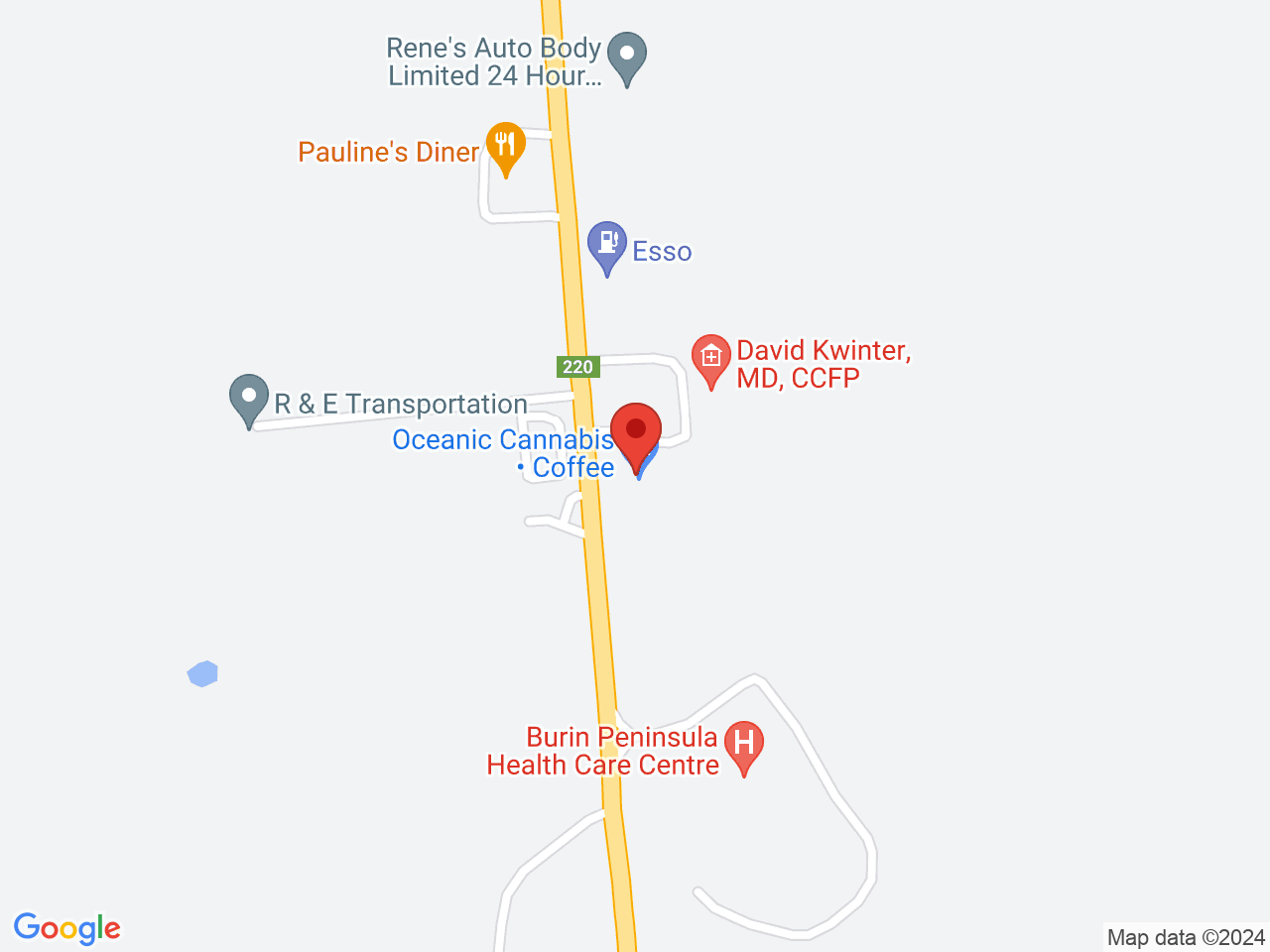 Street map for Oceanic Cannabis & Coffee, 47 Main St, Burin Bay Arm NL