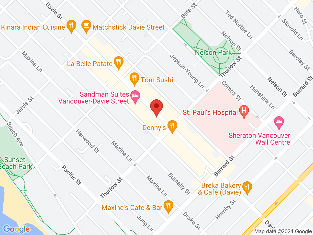 Street map for CottonMouth, 1120 Davie St., Vancouver BC