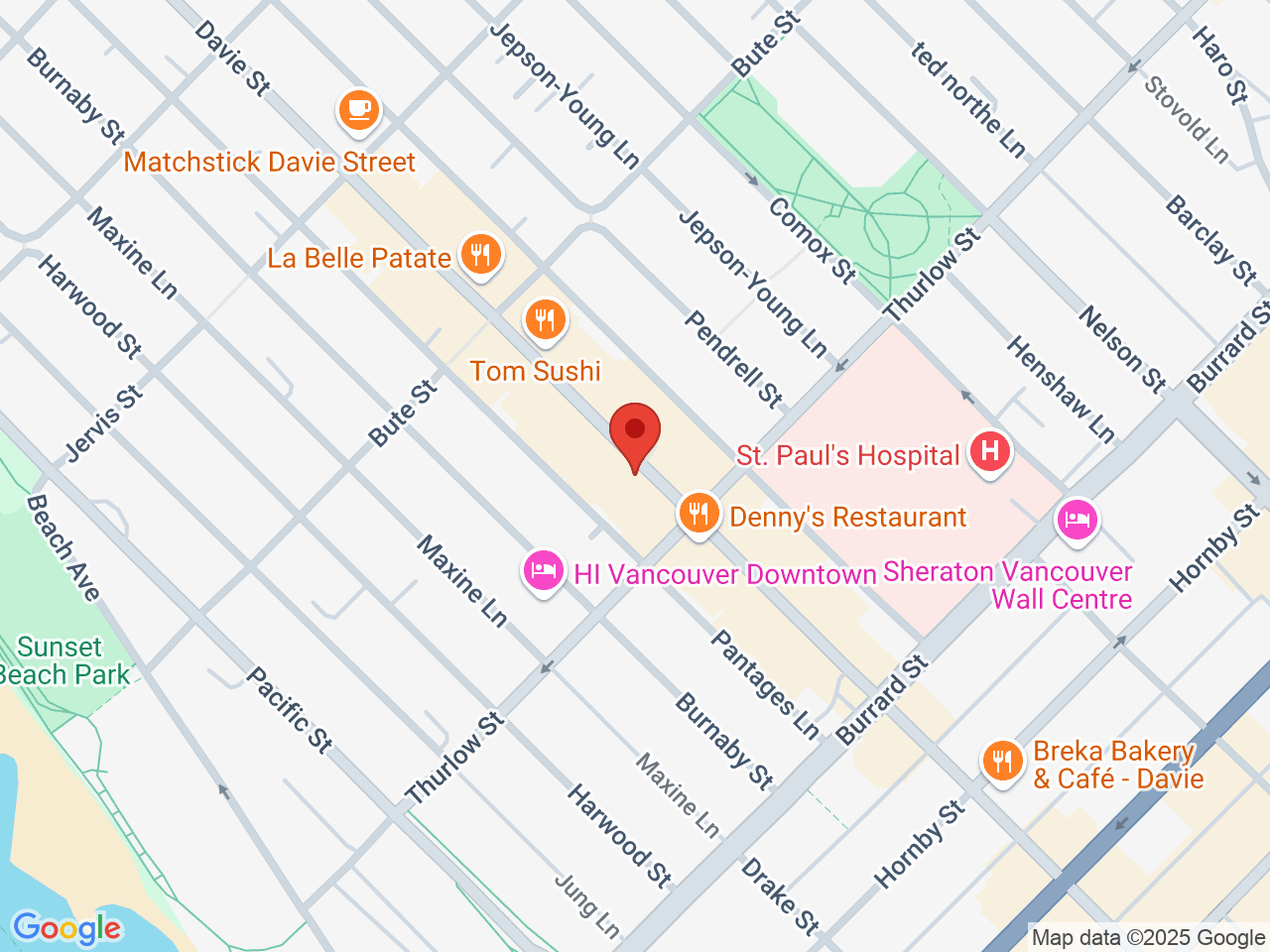 Street map for CottonMouth, 1120 Davie St., Vancouver BC