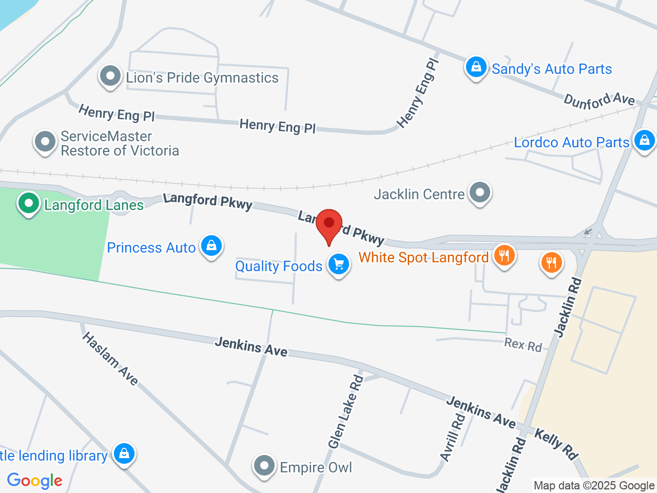 Street map for Flight Cannabis, 101 - 977 Langford Parkway, Victoria BC