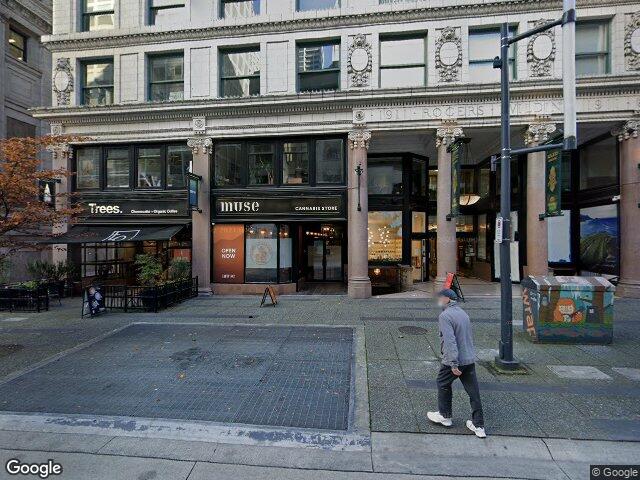 Street view for Muse Cannabis Vancouver, 460 Granville St., Vancouver BC