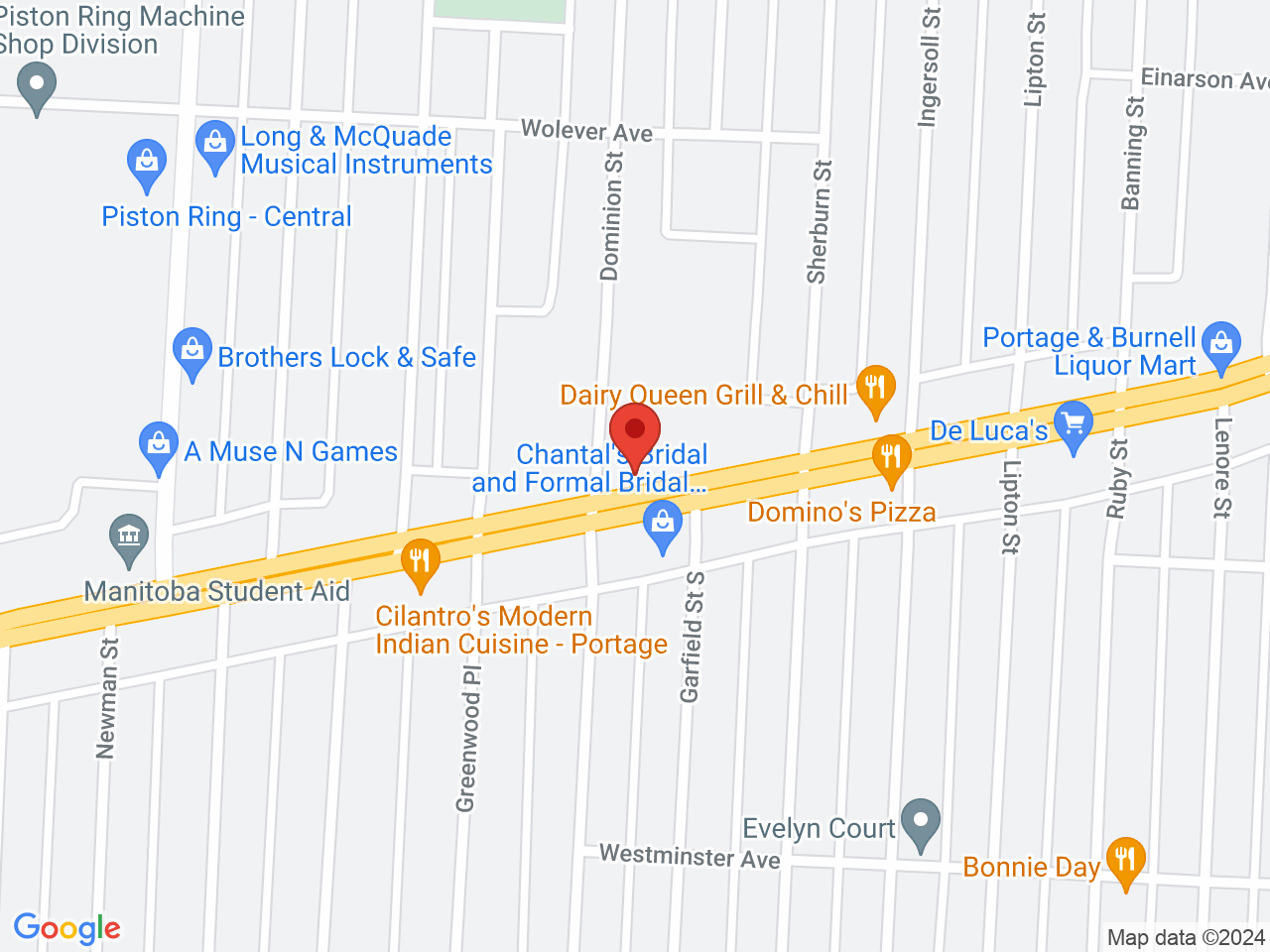 Street map for Flint & Embers, 100 - 1065 Portage Ave., Winnipeg MB