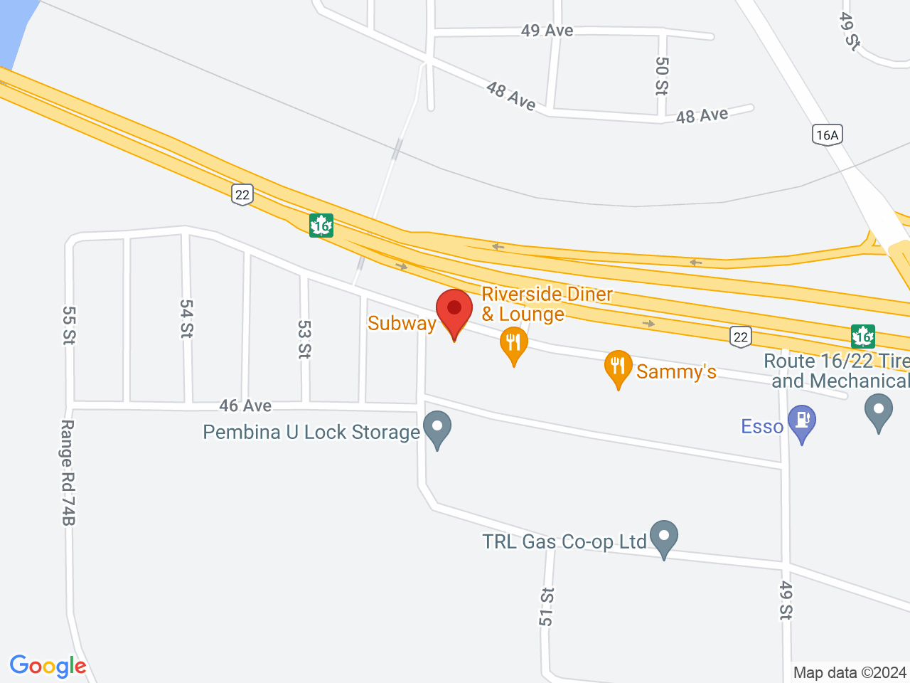 Street map for F&L Cannabis Inc. Entwistle, 5111 47 Ave #2, Entwistle AB