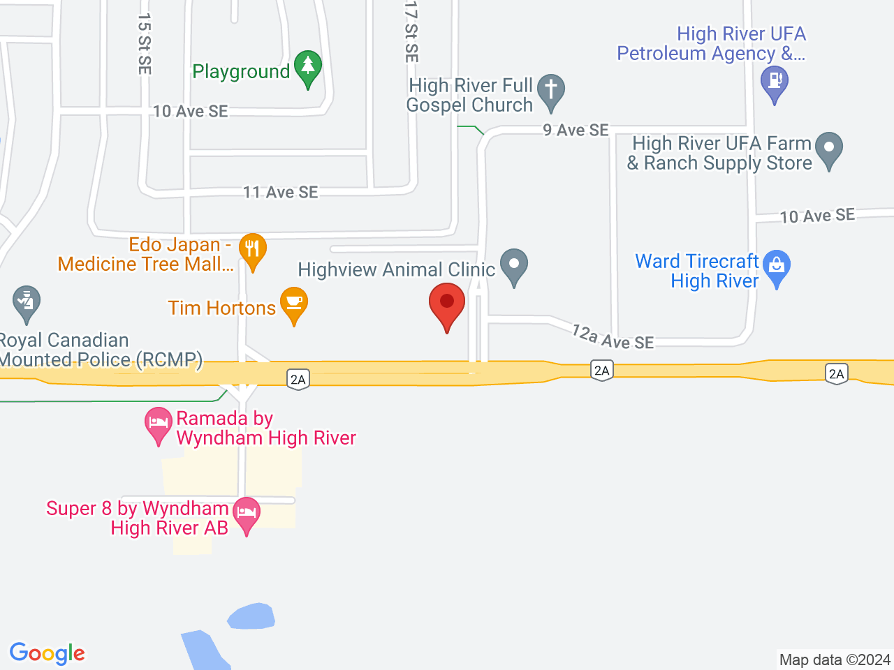 Street map for Nirvana Canna High River, 1103 18 Street SE, Bay J, High River AB