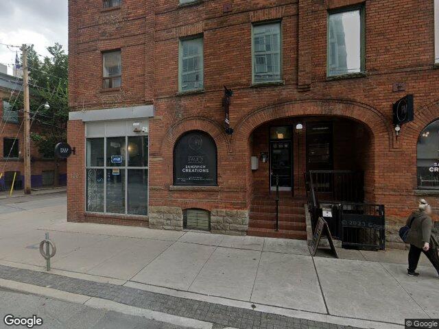 Street view for 1922 Cannabis Retail, 120 Sherbourne St, Toronto ON