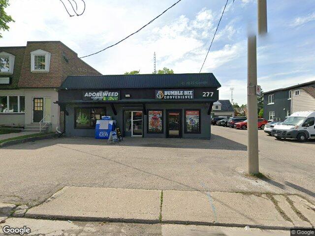 Street view for AdoreWeed, 277 Lancaster St W, Kitchener ON