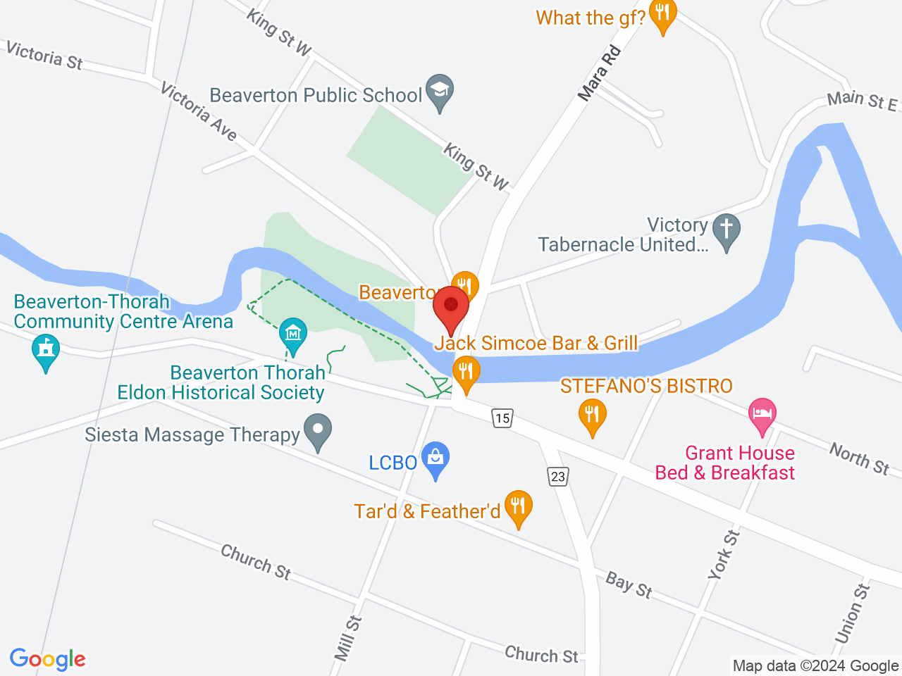 Street map for Beaverton Cannabis, 280 Mara Rd, Beaverton ON