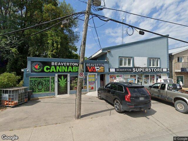 Street view for Beaverton Cannabis, 280 Mara Rd, Beaverton ON