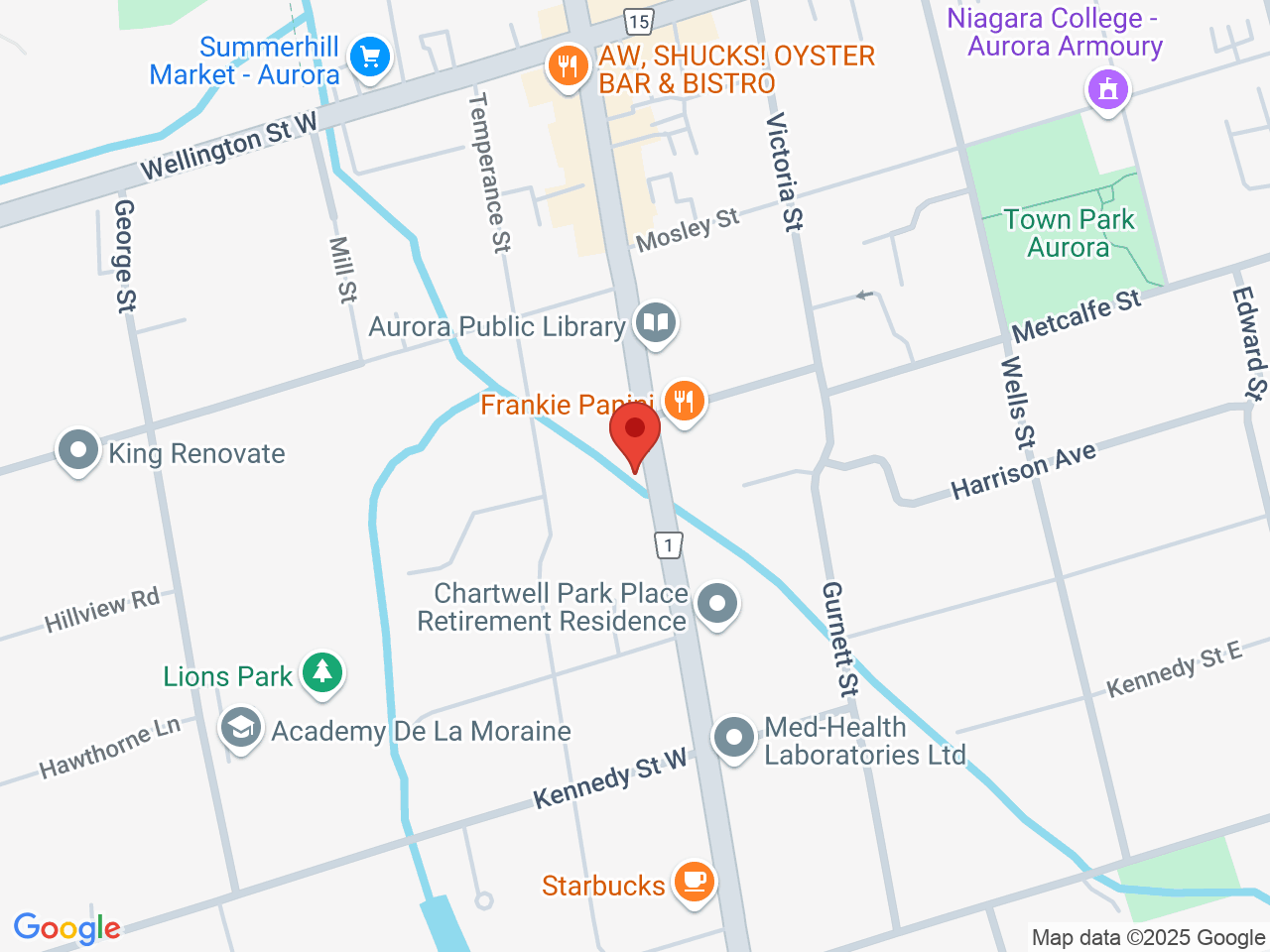 Street map for Ashario Cannabis Aurora, 15114 Yonge St, Aurora ON