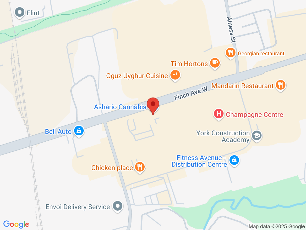 Street map for Ashario Cannabis 1111A Finch Ave W Unit 1, 1111A Finch Ave W Unit 1, North York ON