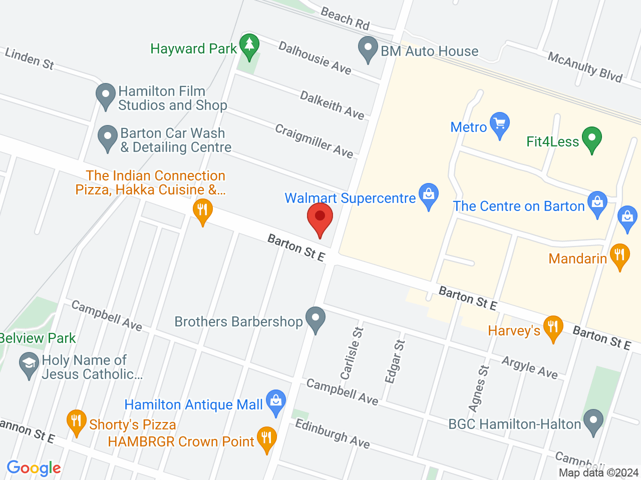 Street map for Barttowa Tree, 1081 Barton St E, Hamilton ON