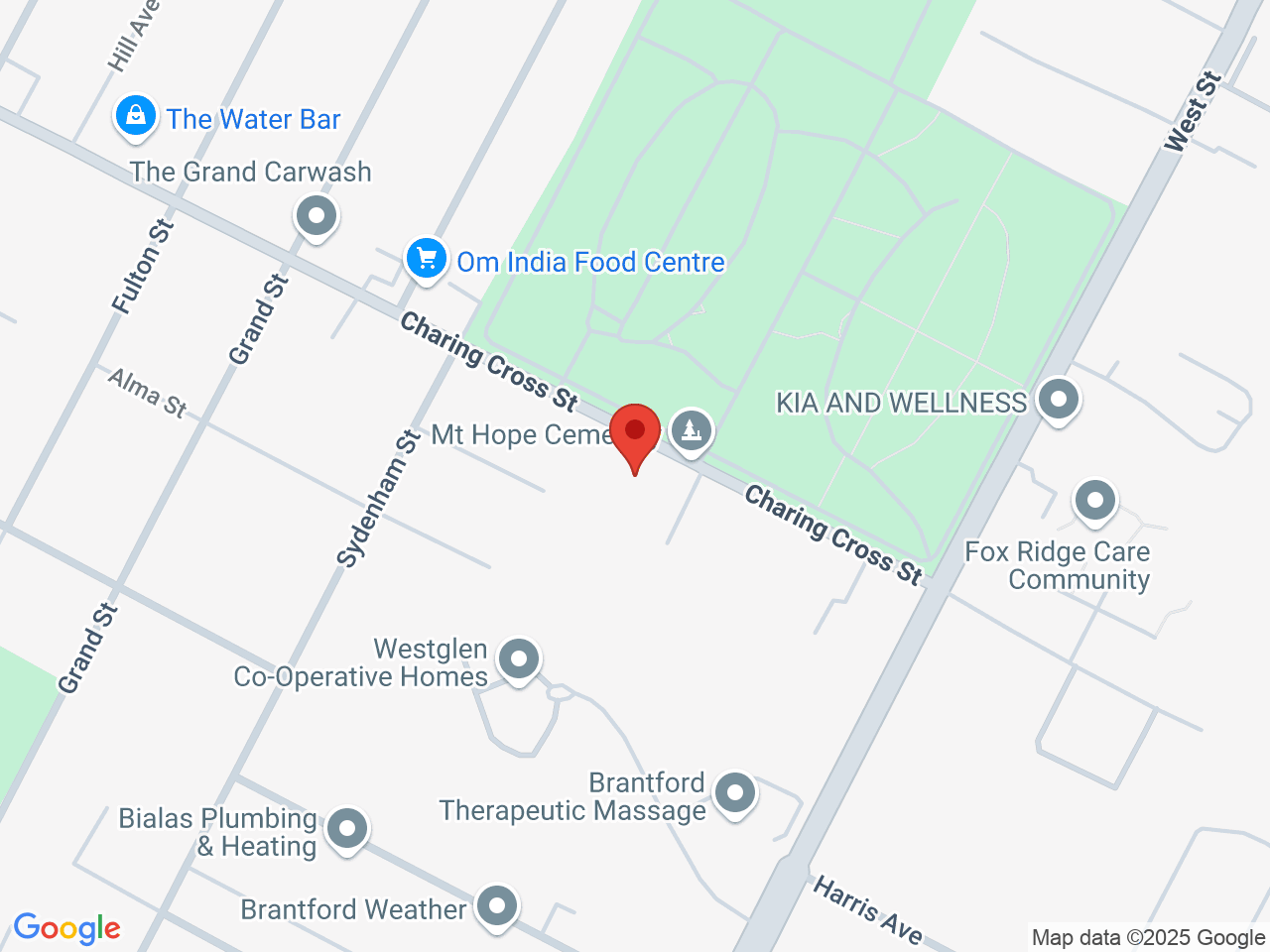 Street map for Brant Cannabis Co., 168 Charing Cross St, Brantford ON