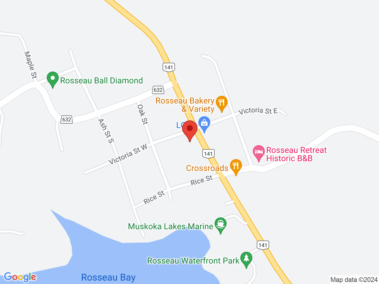 Street map for Bud Heaven, 1146 Highway 141, Rosseau ON