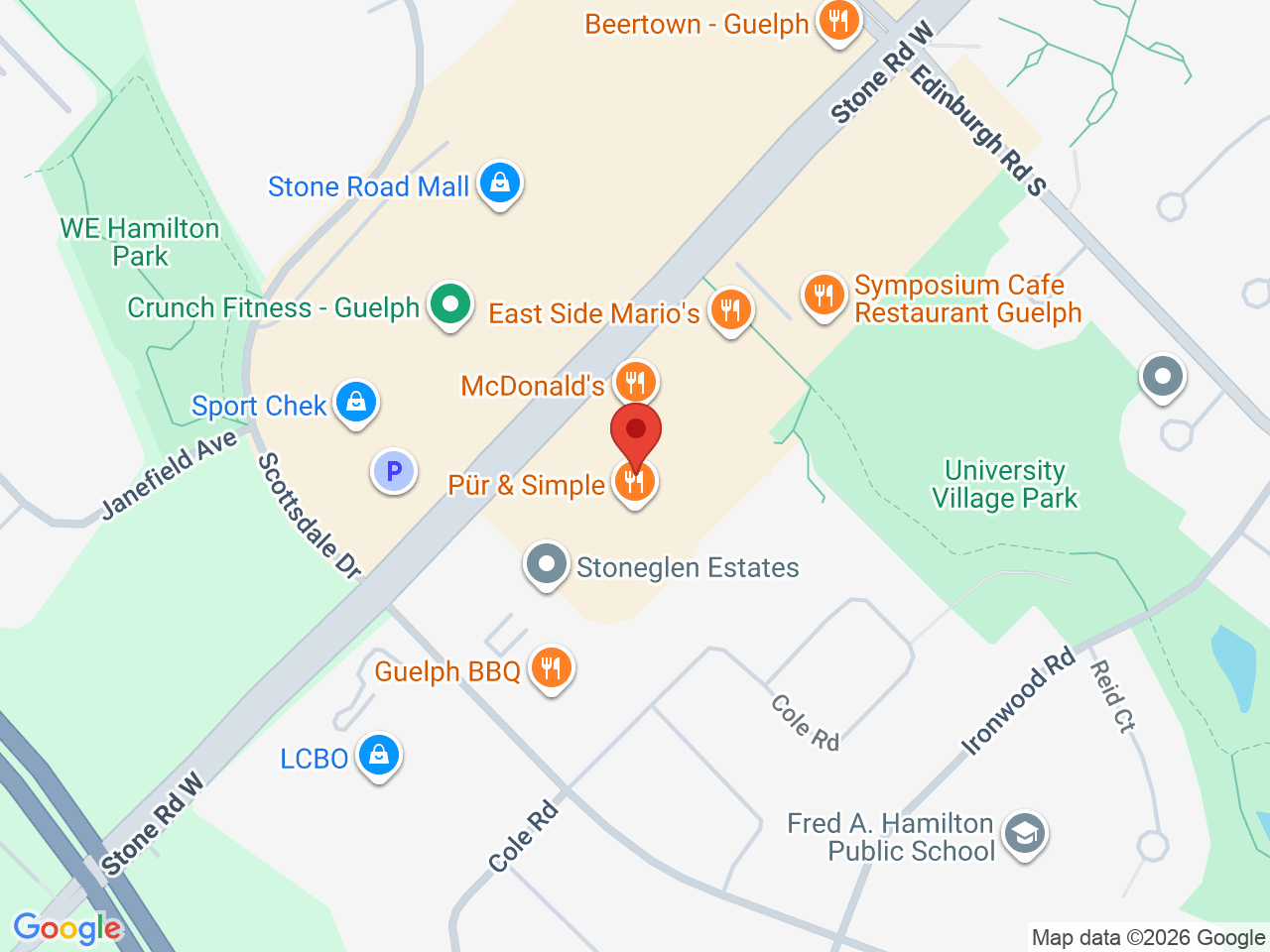 Street map for Bud's Cannabis Store, 370 Stone Rd W, Guelph ON