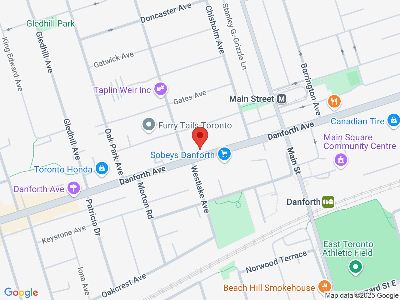 Street map for Budside, 2430 Danforth Ave, Toronto ON