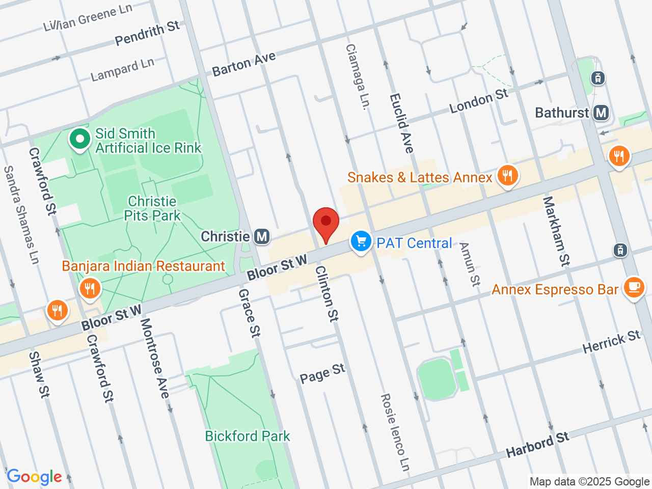 Street map for Cabin Cannabis, 688 Bloor St W, Toronto ON