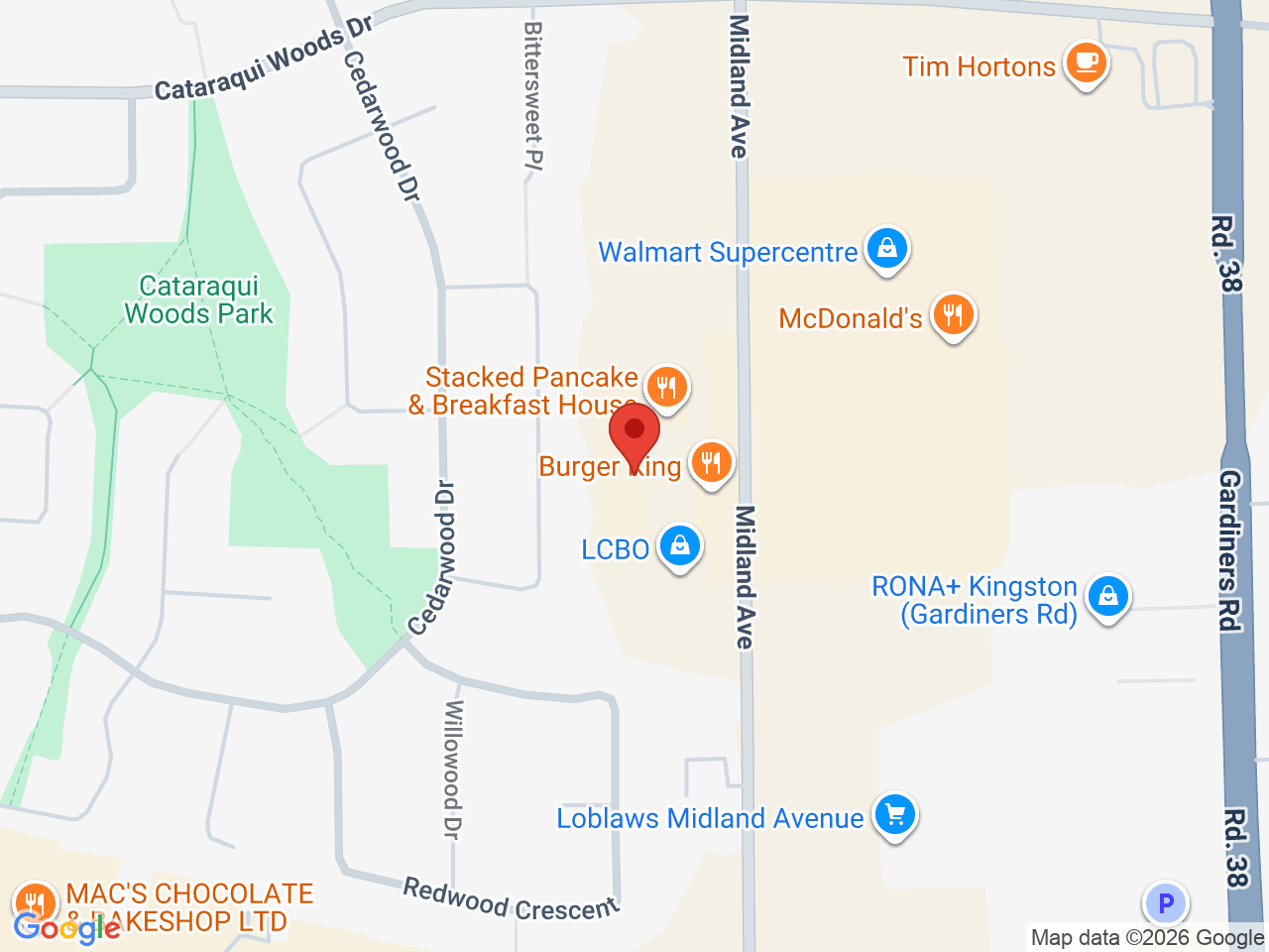 Street map for Calyx + Trichomes, 1105 Midland Ave Units 4 - 5, Kingston ON