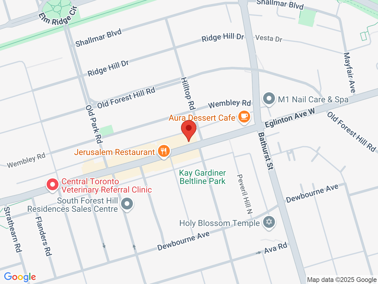 Street map for CanaCulture Cannabis Store, 914 Eglinton Ave W, Toronto ON