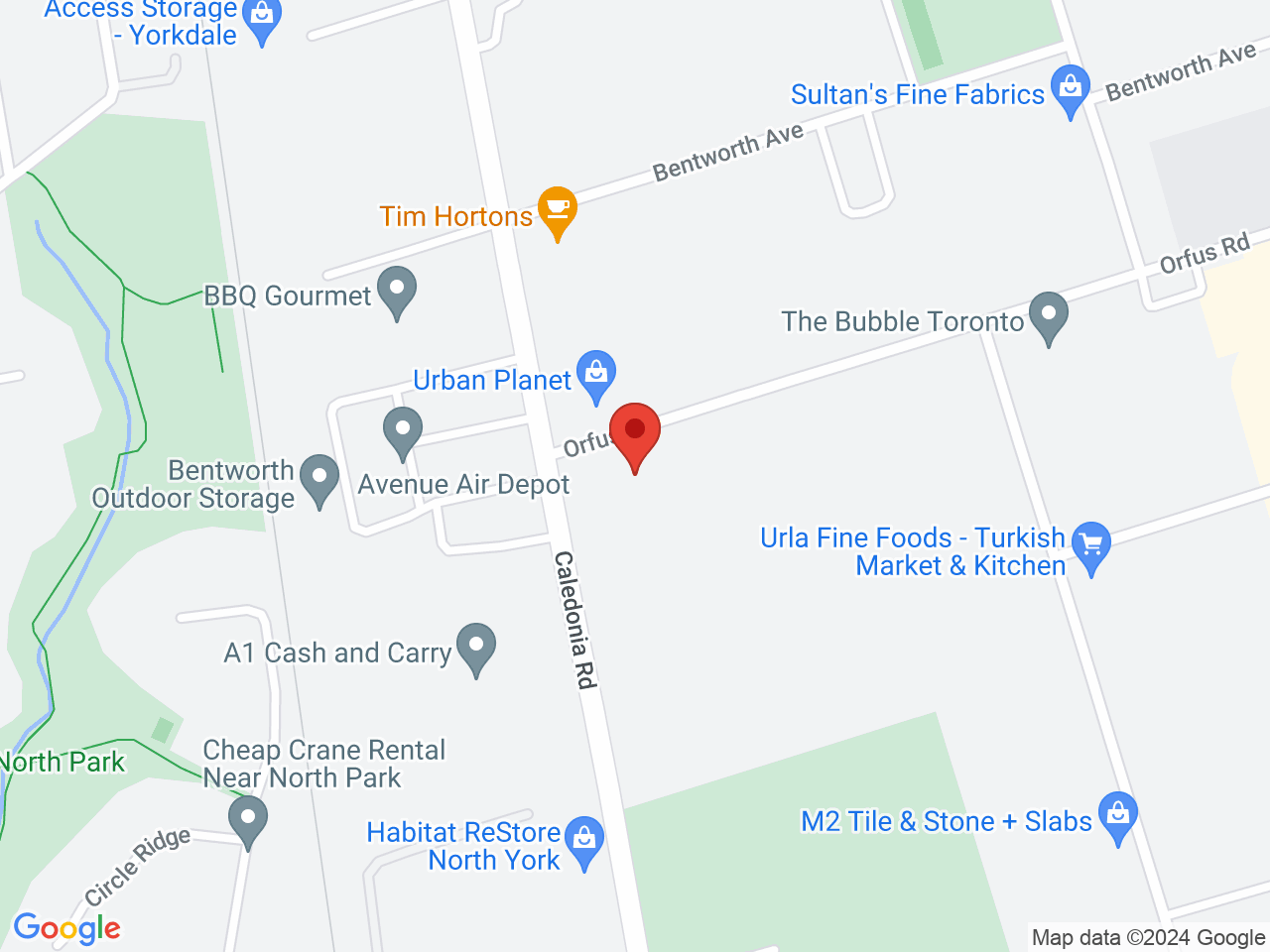 Street map for Cann Shop, 115 Orfus Rd, North York ON