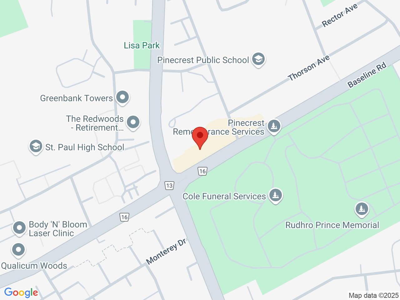 Street map for Canna North Cannabis Store, 2547 Baseline Rd, Ottawa ON