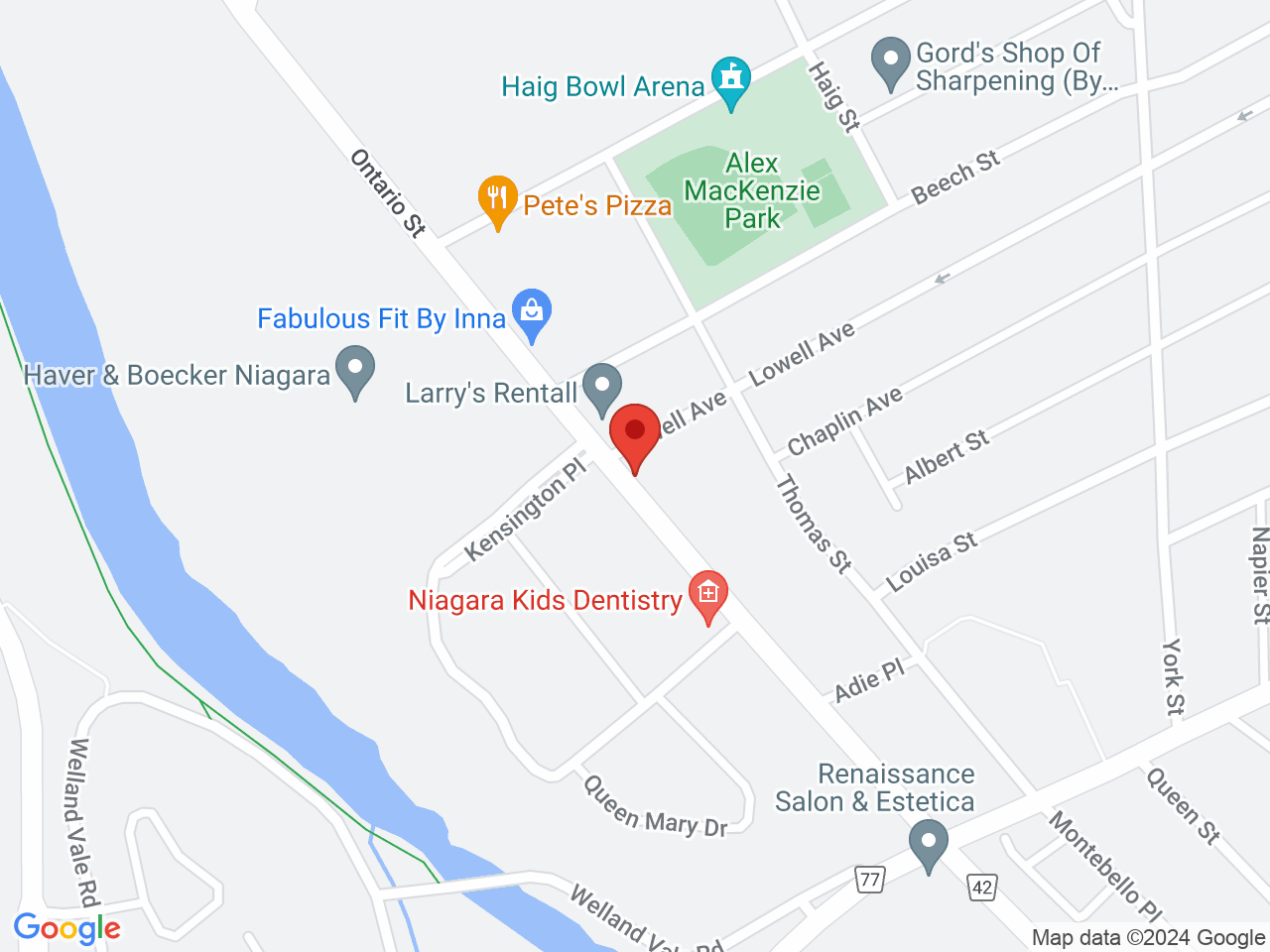 Street map for Cannabis & More, 230 Ontario St., St Catharines ON