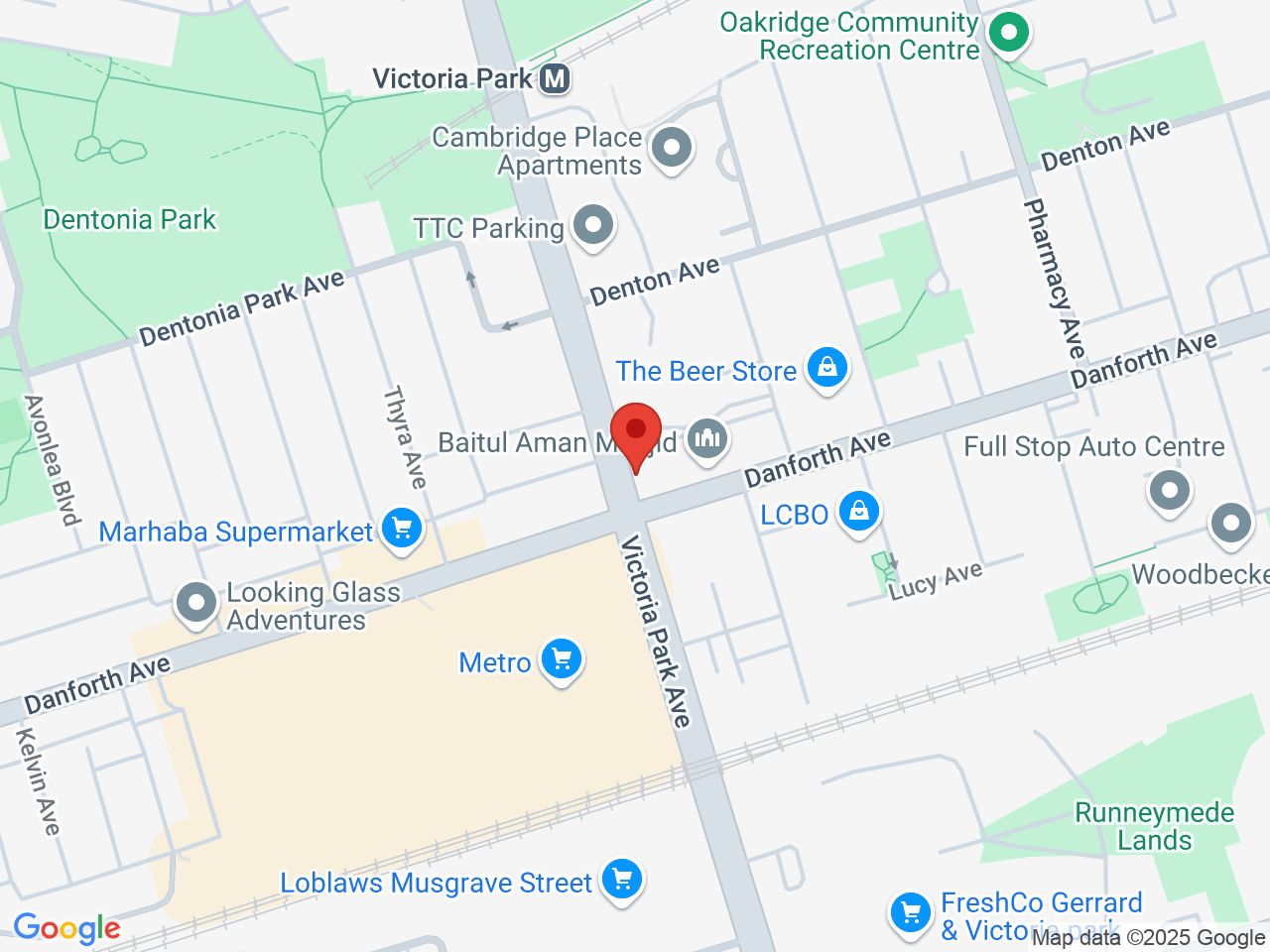 Street map for Cannabis Place, 653 Victoria Park Ave, Scarborough ON