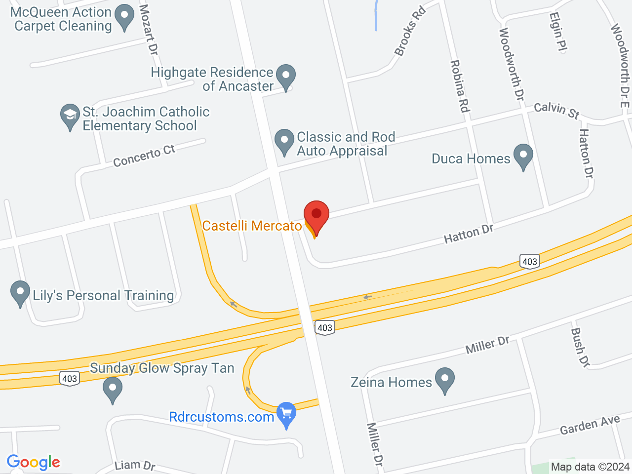 Street map for Cannabis Roll, 11 Hatton Dr, Ancaster ON