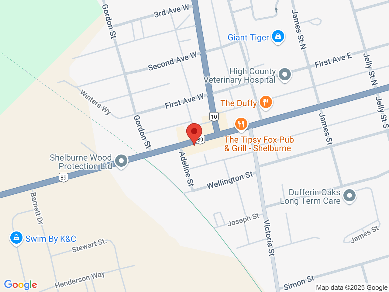 Street map for Cannabis Stop Inc, 171 Main St W, Shelburne ON