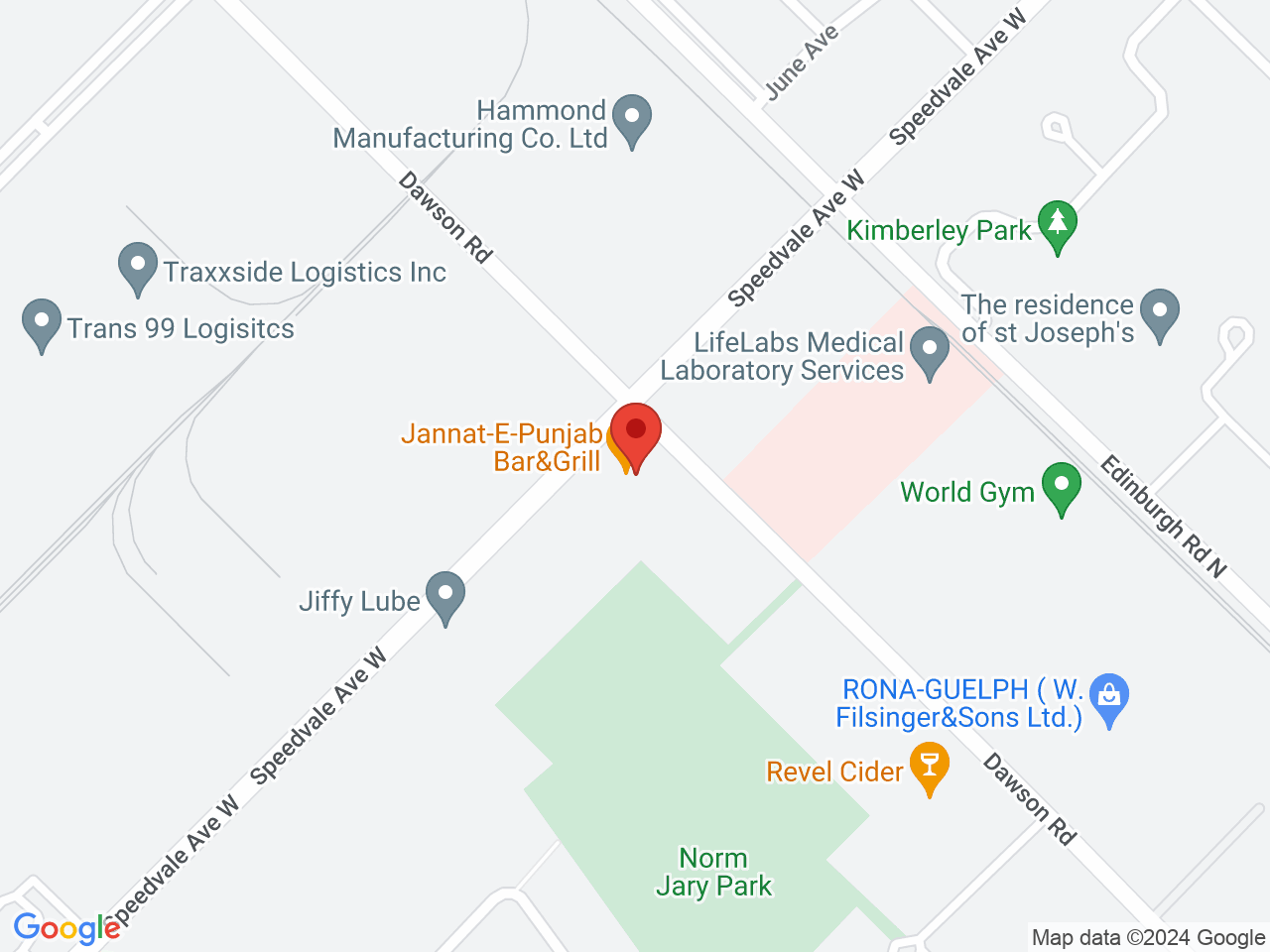 Street map for Cannabis Supply Co., 206 Speedvale Ave W, Guelph ON
