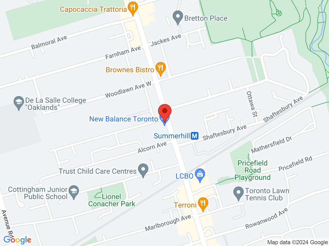 Street map for Cannoe Cannabis, 1238 Yonge St, Toronto ON