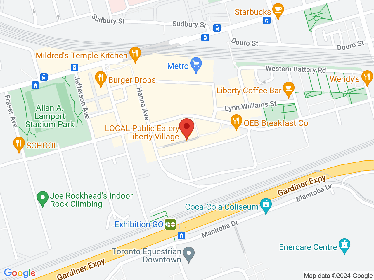 Street map for Canvas Cannabis, 171 East Liberty St Suite 145, Toronto ON