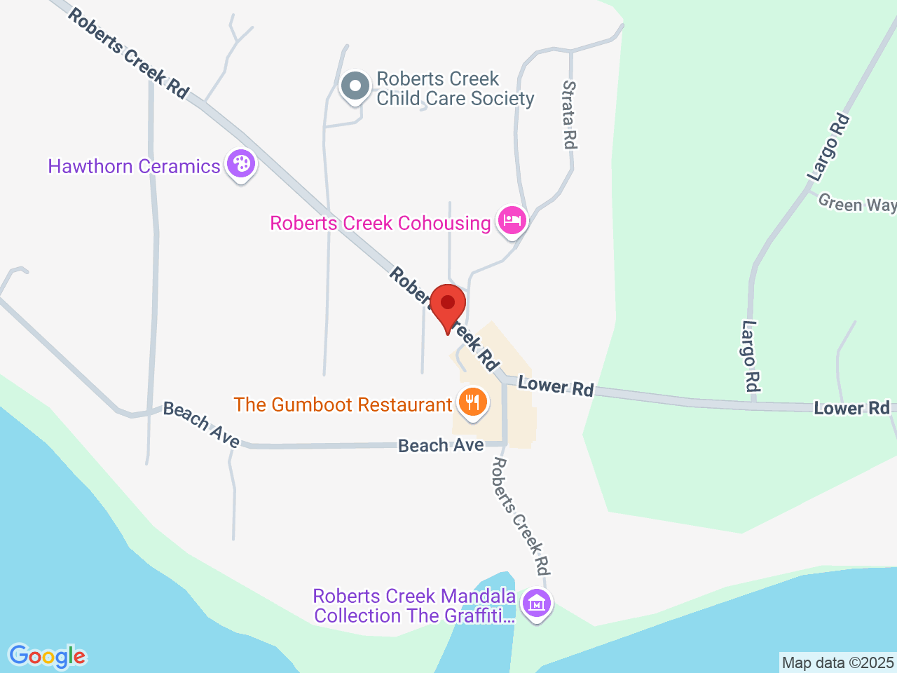 Street map for Infinity Cannabis Chill Out Joint, 1057 Roberts Creek Rd, Roberts Creek BC