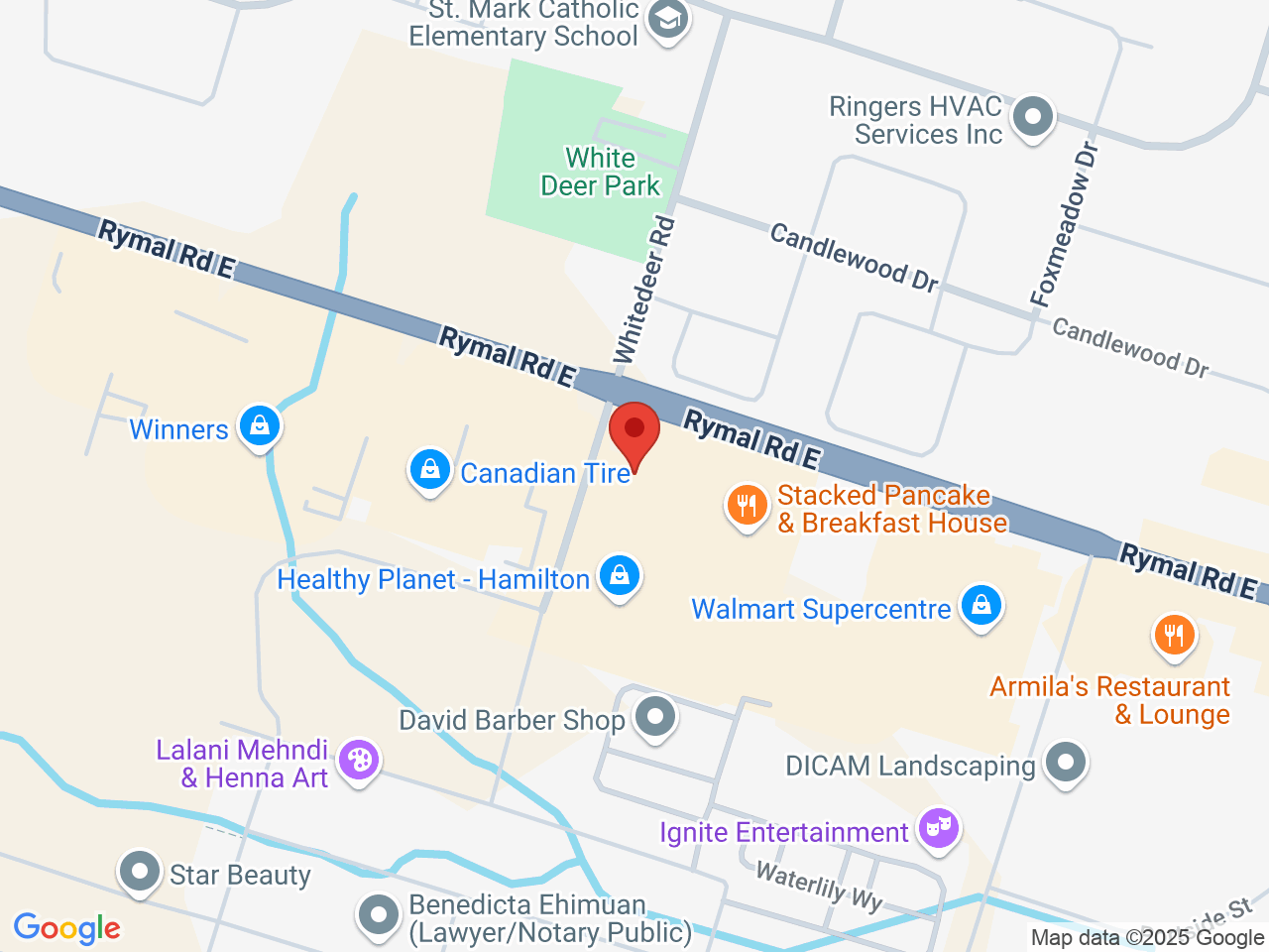 Street map for One Plant, 2172 Rymal Rd E Unit E1, Hannon ON