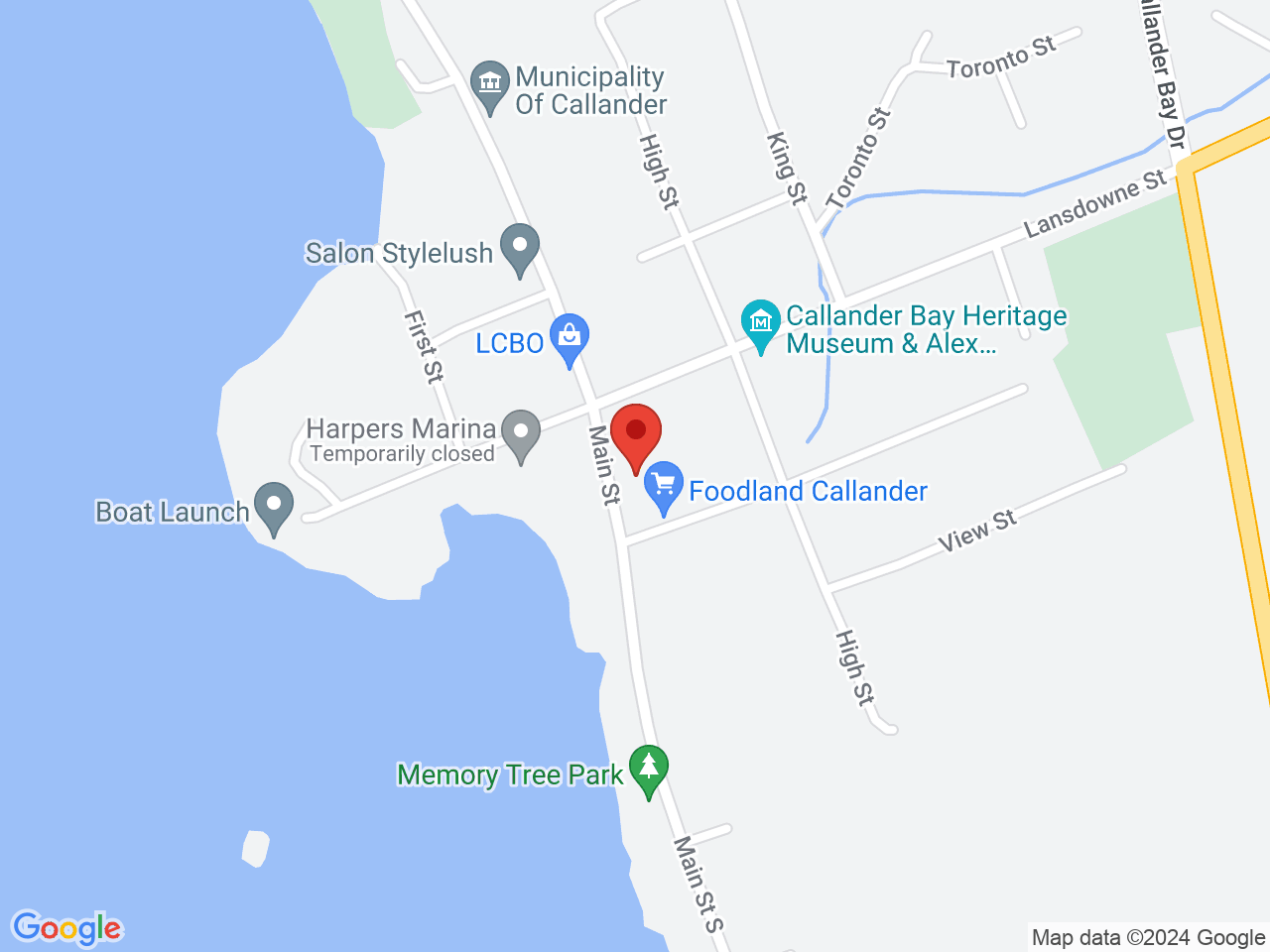 Street map for Cannabis Jacks, 30 Bay St, Callander ON