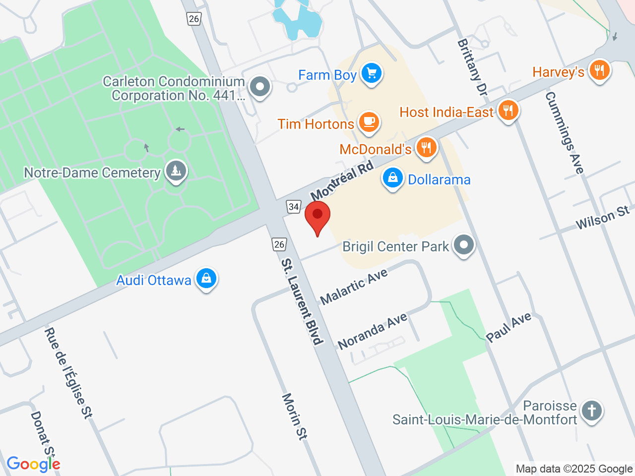 Street map for Collective Growers, 534 Montreal Rd, Ottawa ON