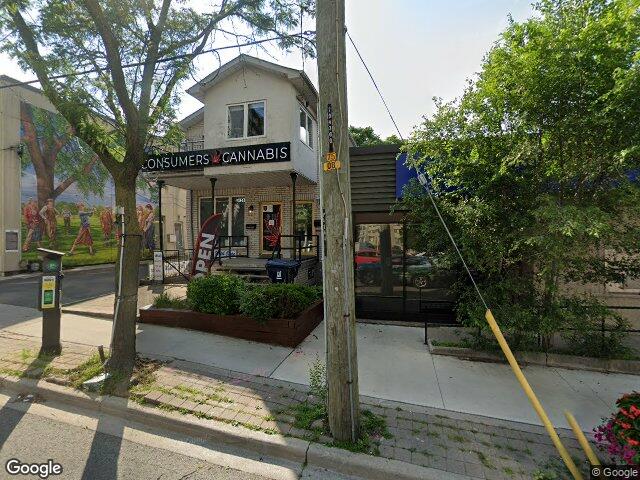 Street view for Consumers Cannabis, 4864 Dundas St W, Etobicoke ON