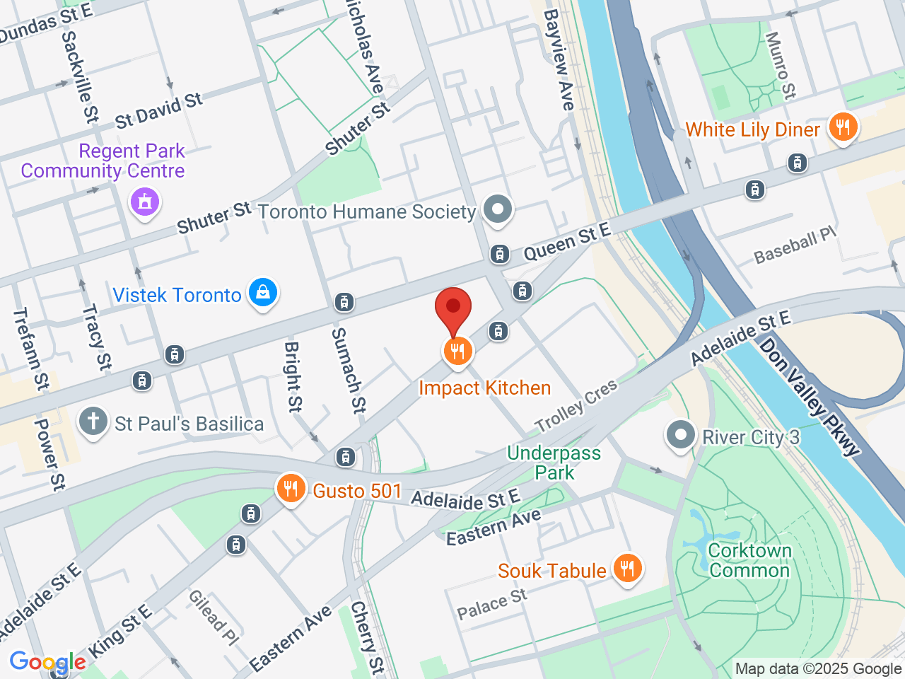 Street map for Northern Helm Cannabis Corktown, 514 King St E, Toronto ON