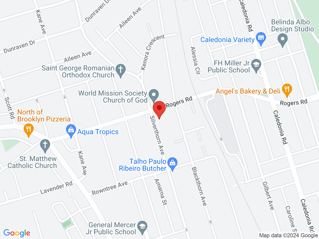 Street map for Stoney High Cannabis Corp, 333 Silverthorn Ave, Toronto ON