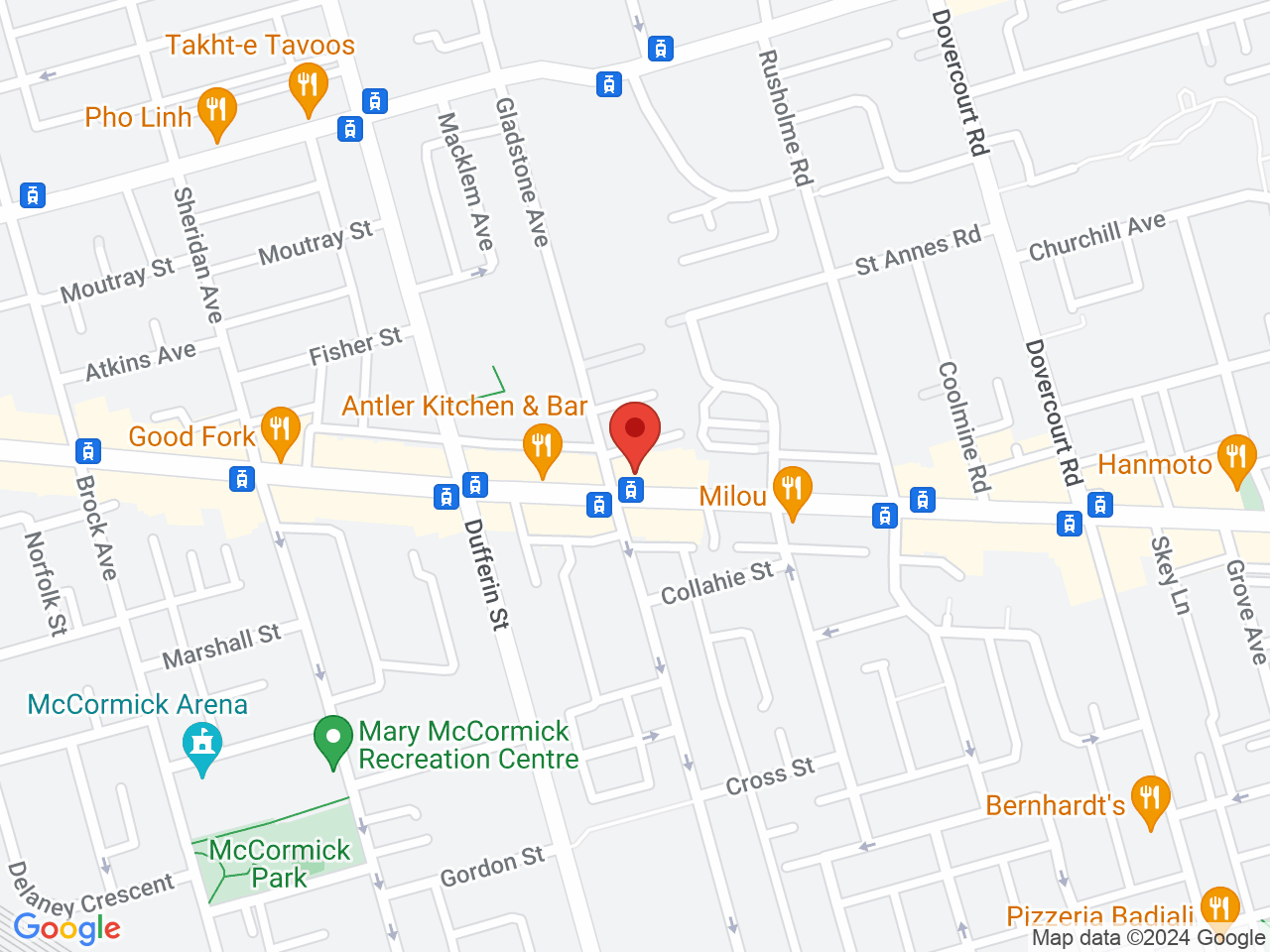 Street map for Nomade Cannabis, 1428 Dundas St W, Toronto ON