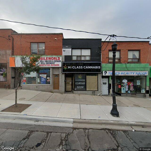 Street view for Hi Class Cannabis, 2559 Eglinton Ave W, Toronto ON