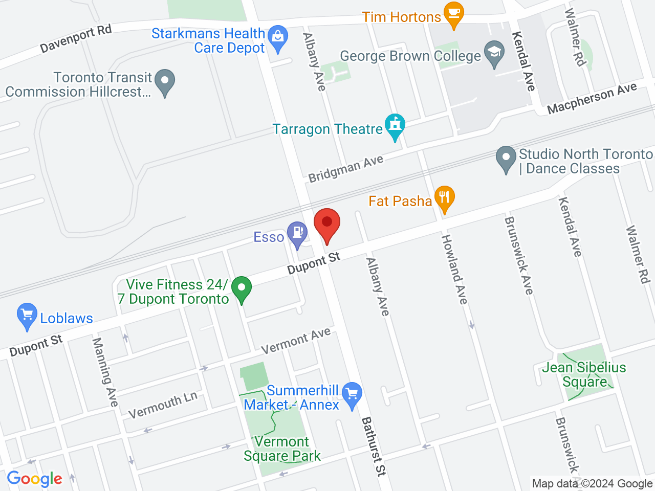 Street map for Dolly's Cannabis, 1105 Bathurst St, Toronto ON