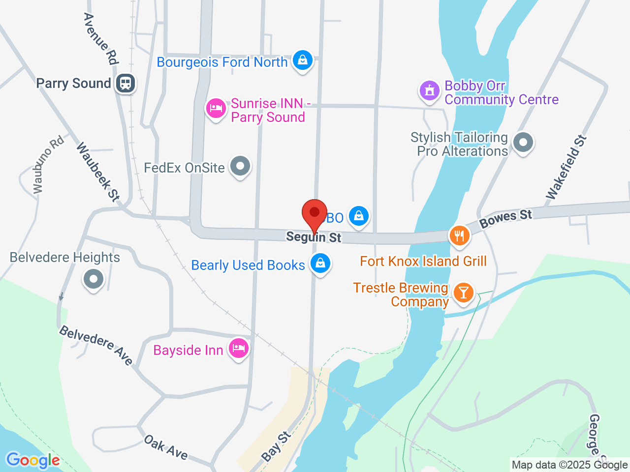 Street map for Value Buds, 1 Pine Dr., Building C Unit 7, Parry Sound ON