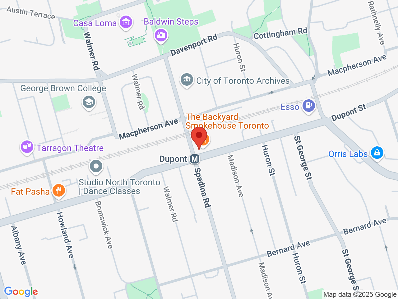 Street map for Edition X, 270 Dupont St, Toronto ON