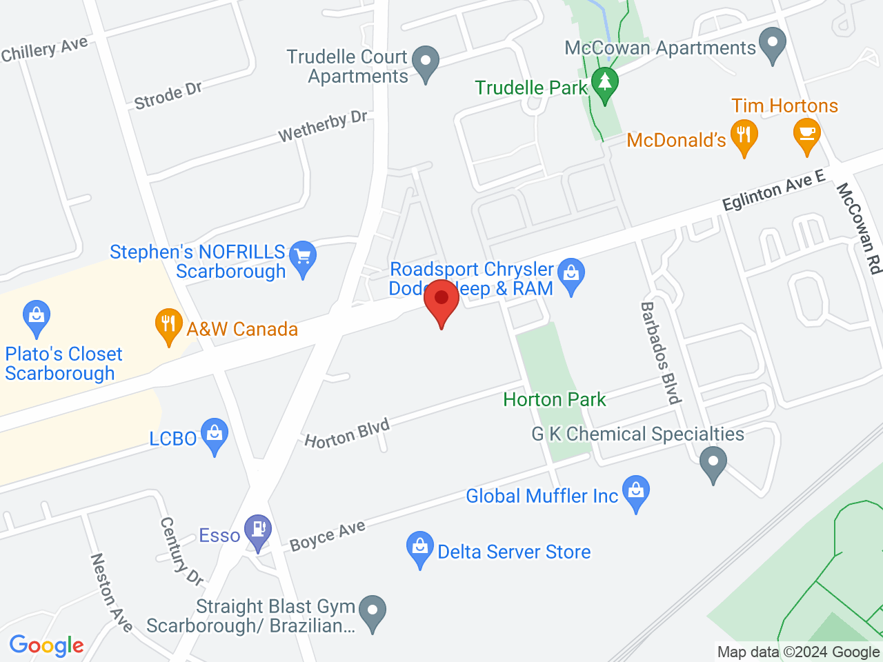 Street map for Weedjar, 2807 Eglinton Ave E, Scarborough ON